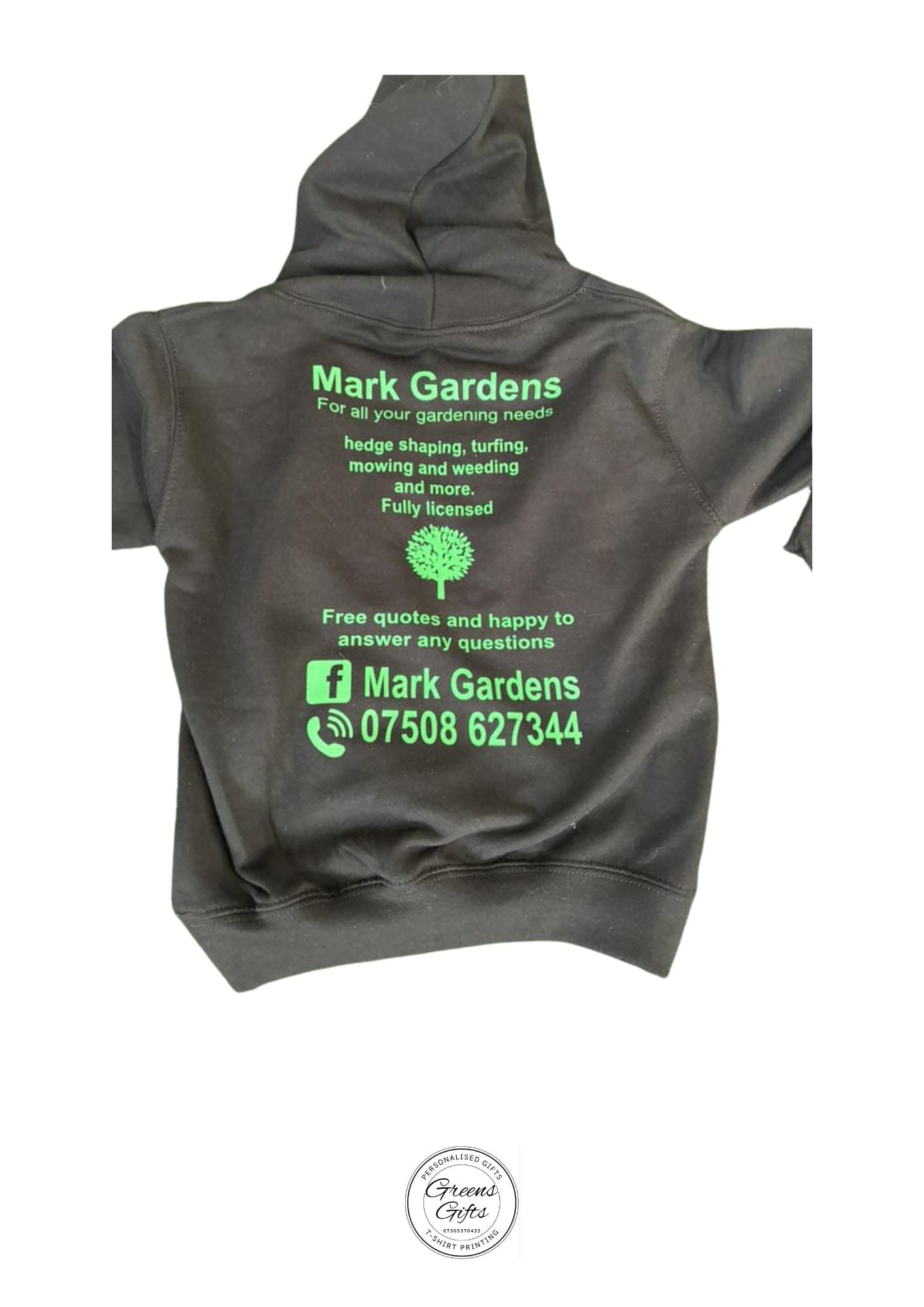 Personalised Adult Hoodie (pull over)