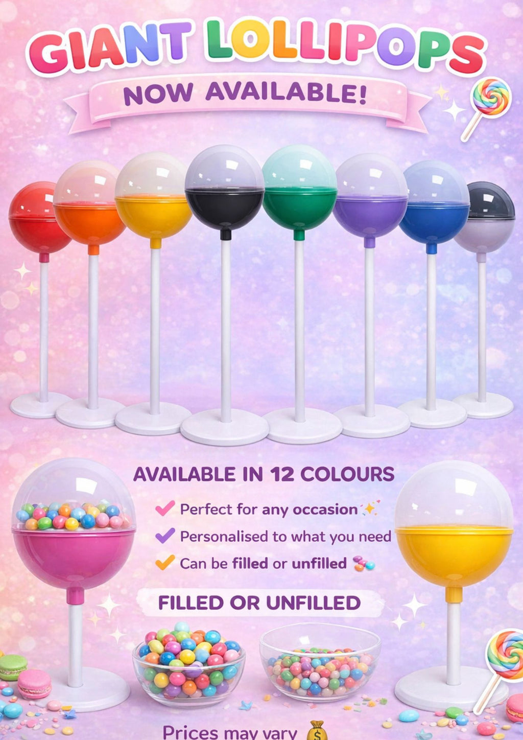 Giant Lollipops (Unfilled)