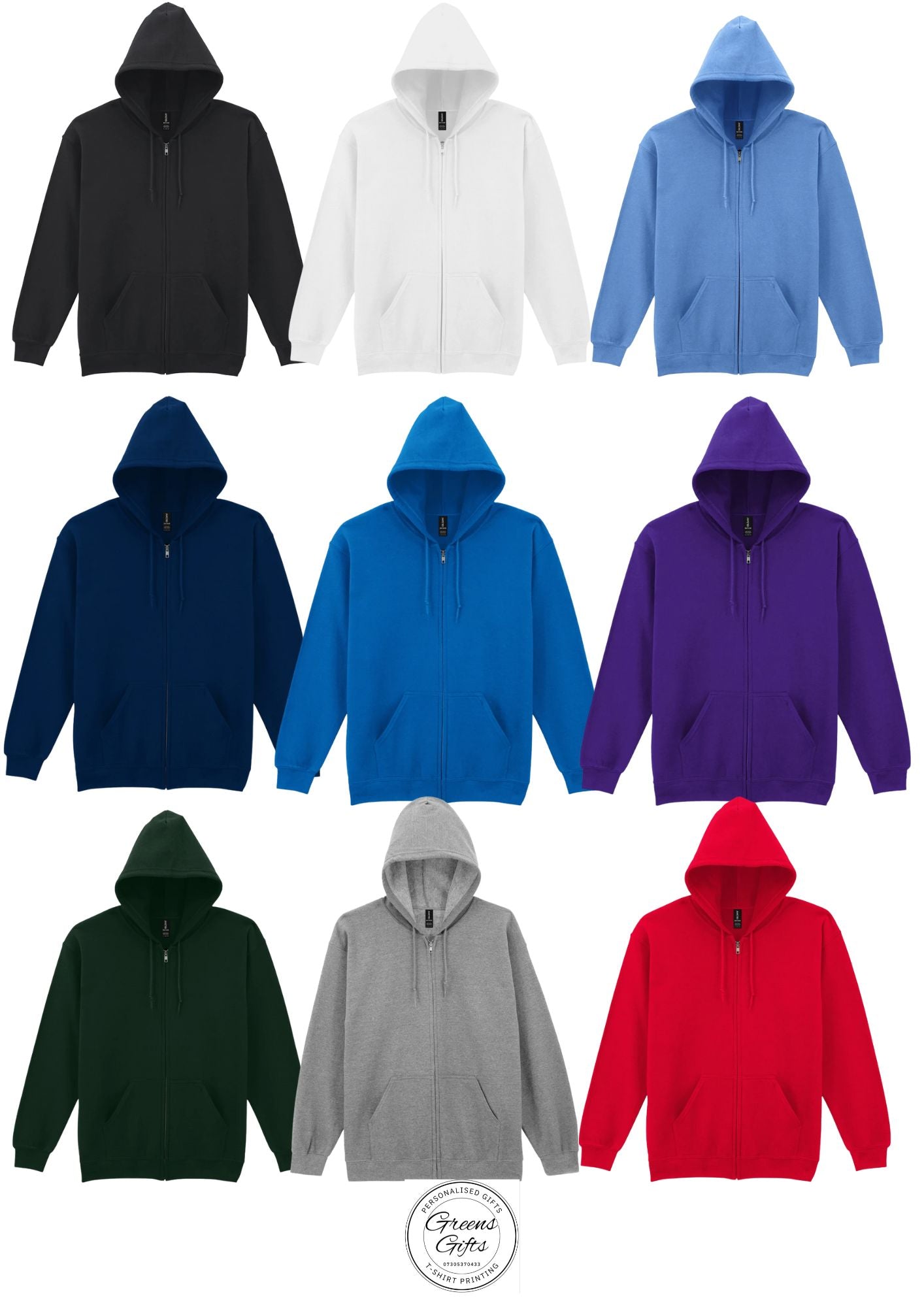 Personalised Hoodie (Zip up)