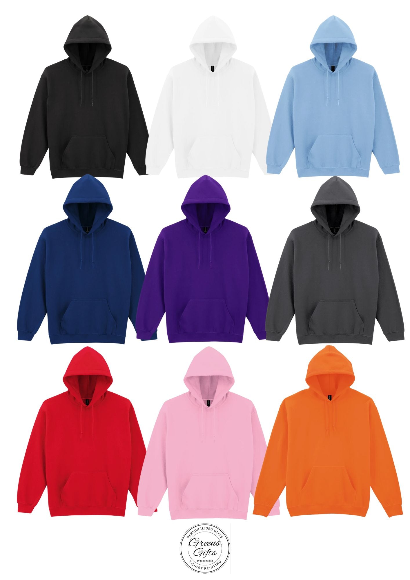 Personalised Adult Hoodie (pull over)